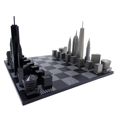 Designové šachy Skyline New York z nerezové oceli – NY
