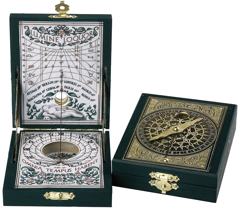 Kepler diptych sundial with compass - replica – H04