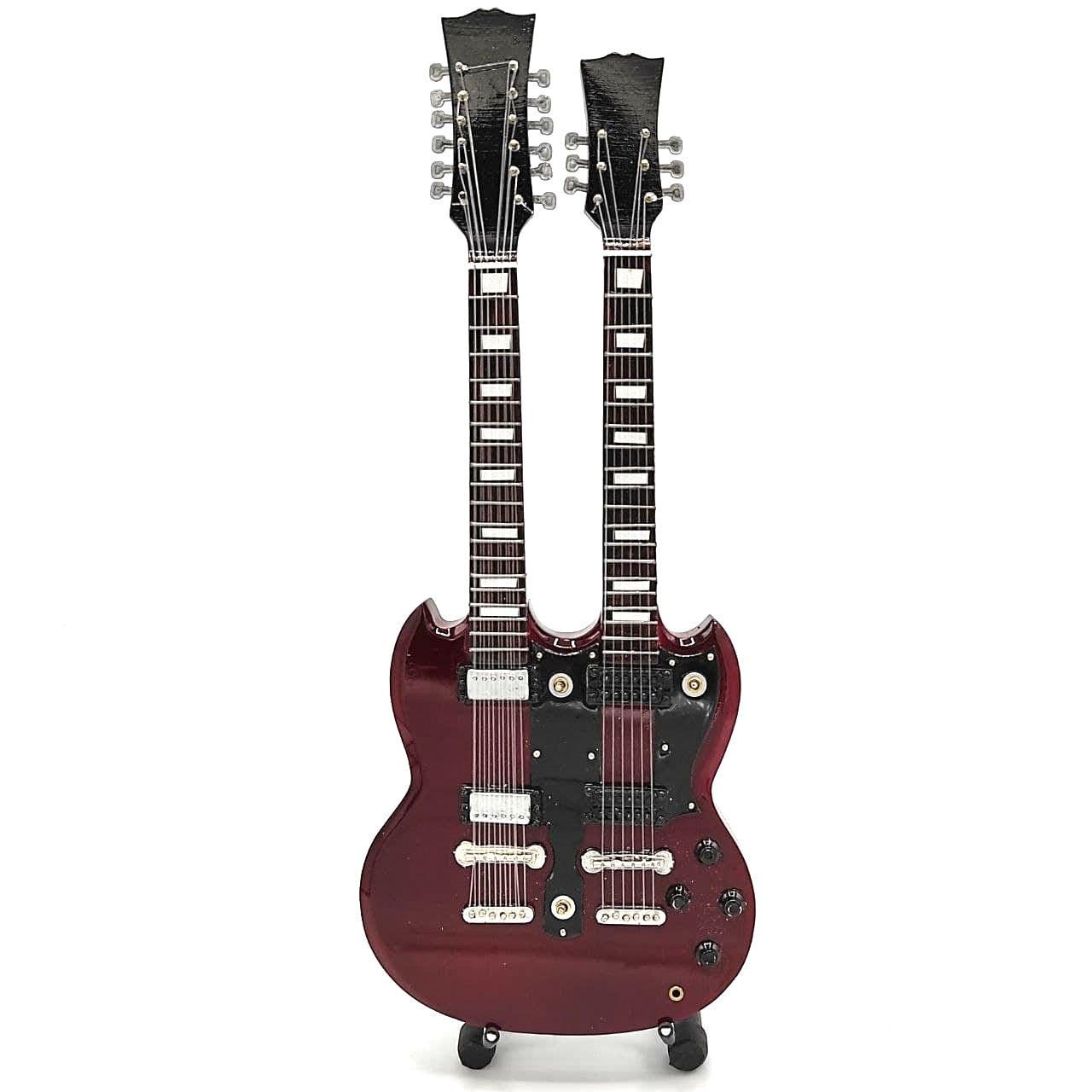 Mini kytara ve stylu Led Zeppelin - Jimmy Page - Double Neck MGT-2059
