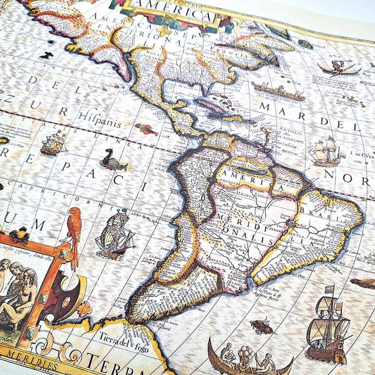 Map of America 1628 - J. Hondius Reprint - M1628