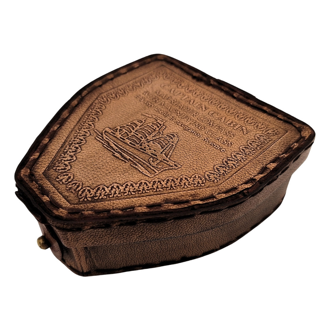 Magnetic Compass - Map Reader in Leather Case – Retro Gadget - NC2929