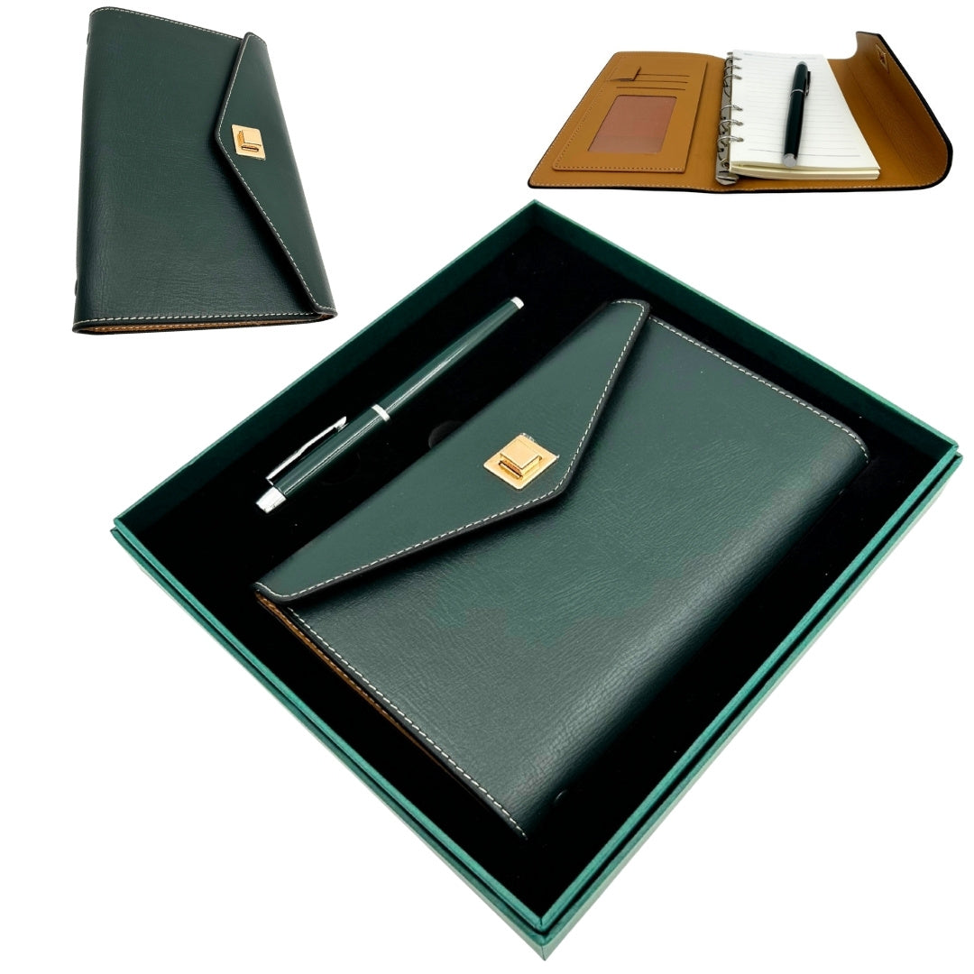 Set cadou elegant - agendă din piele cu pix în cutie cadou – Premium – EE8
