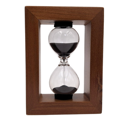 3-Minute Sand Hourglass in a Wooden Frame - Elegant Decoration – M123