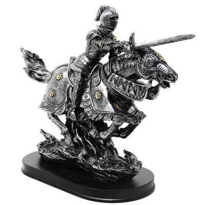 Figurka rytíř na koni 31cm – ručně malovaný polyresin – MC-23152