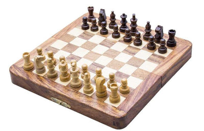 Șah magnetic din lemn - joc strategic - G201Z