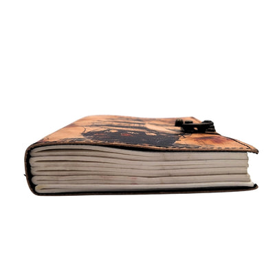 Retro Nautical Leather Notebook with Sailing Ship - Gift for a Sailor – AH11