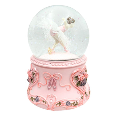 Hrací skříňka s tančící baletkou ve skleněné kouli 15cm – MG-963