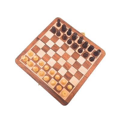 Șah magnetic din lemn - joc strategic - G201Z