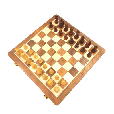 Dřevěné magnetické šachy 25x25cm - DNU-026