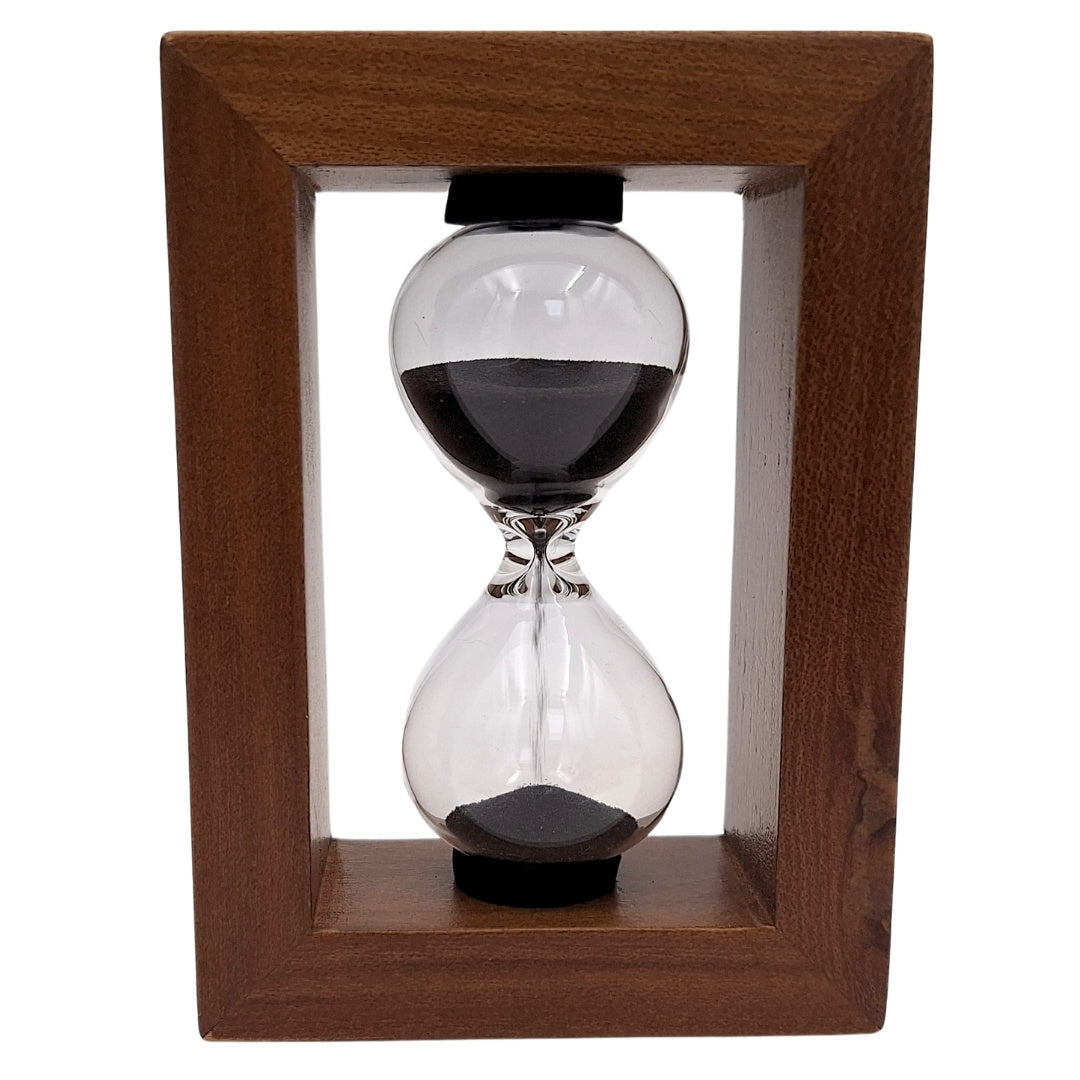 3-Minute Sand Hourglass in a Wooden Frame - Elegant Decoration – M123
