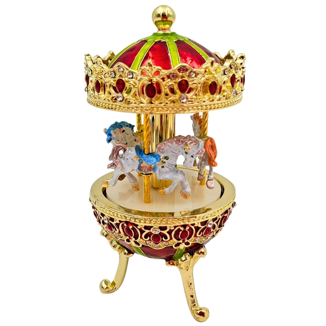 Metal Carousel Music Box - Premium Decoration - Gift for a Girl - MX-014