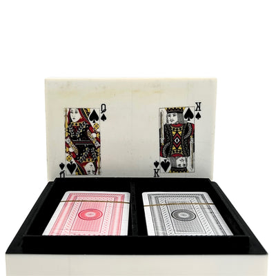 Two Decks of Cards in a Resin Box - Elegant Gift for a Player - G1220A