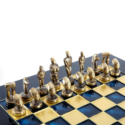 Luxury Cycladic Metal Chess Set 28x28cm - S22B