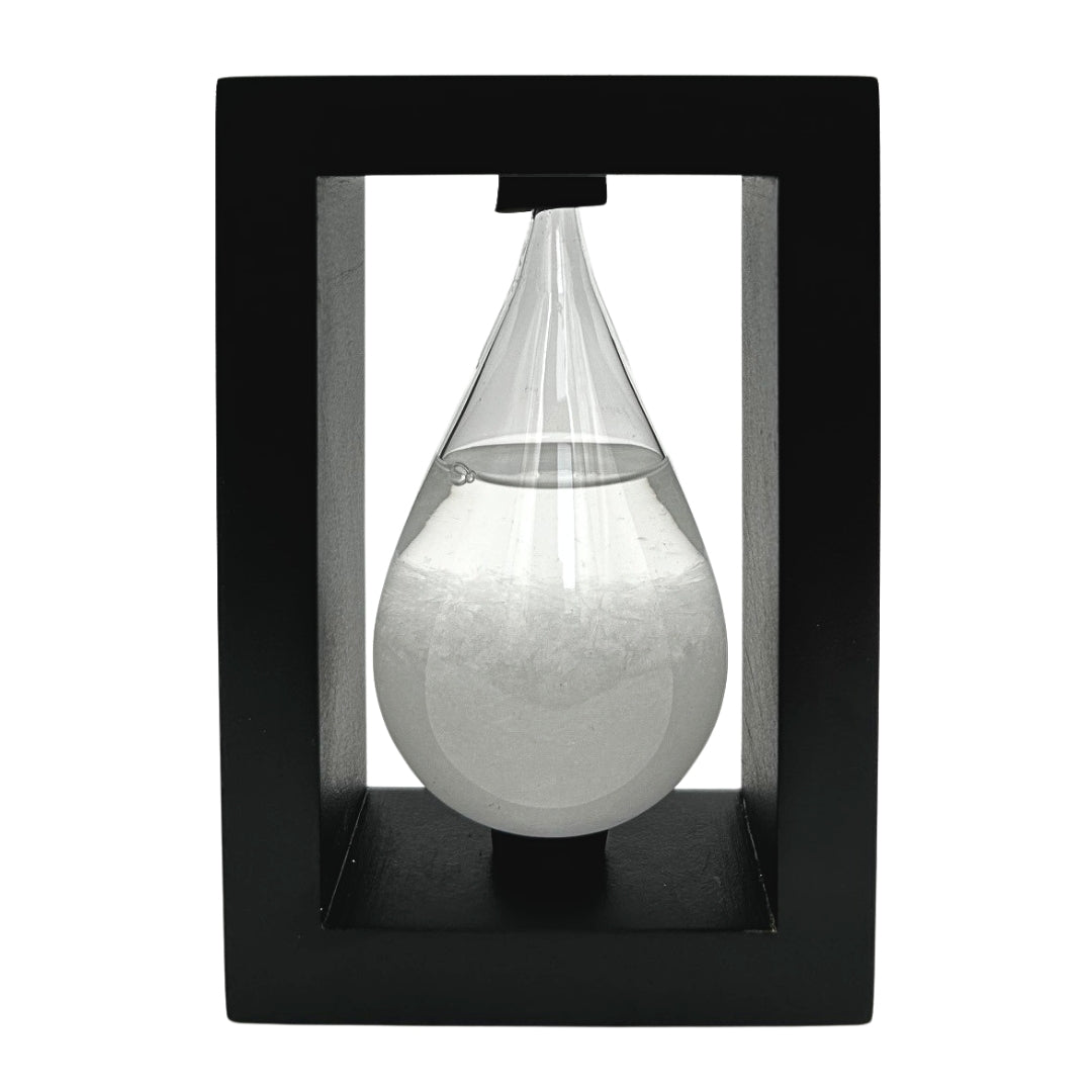 Fitzroyův bouřkový barometr v dřevěném rámu - kapka Storm Glass – BAW1