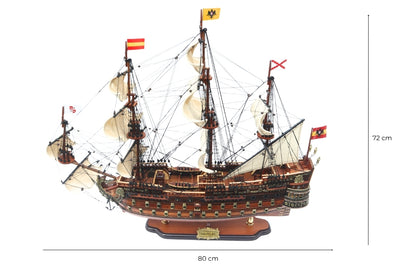 Model plachetnice San Felipe 80cm s možností personalizace gravírováním
