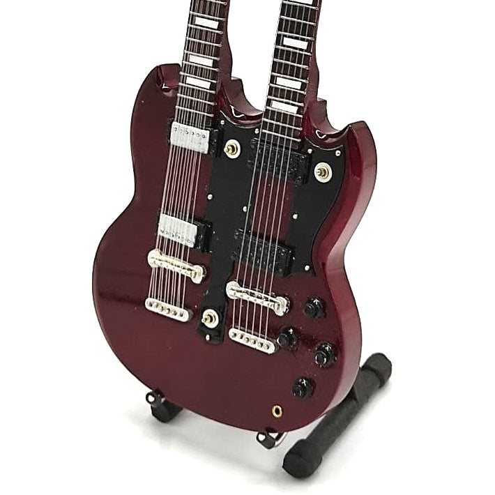 Mini kytara ve stylu Led Zeppelin - Jimmy Page - Double Neck MGT-2059