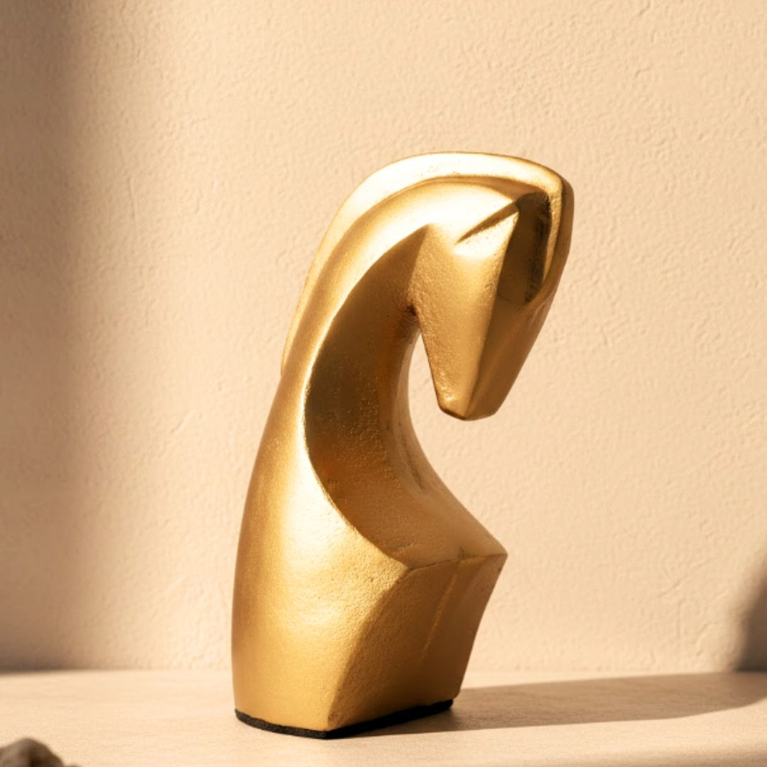 Decorative horse head figurine