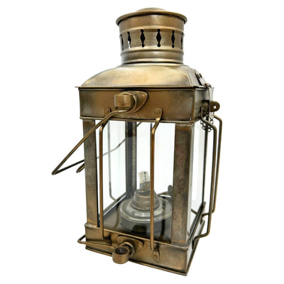 Retro Steel Oil Lamp LT608 in Aged Brass Color with Engraving Option