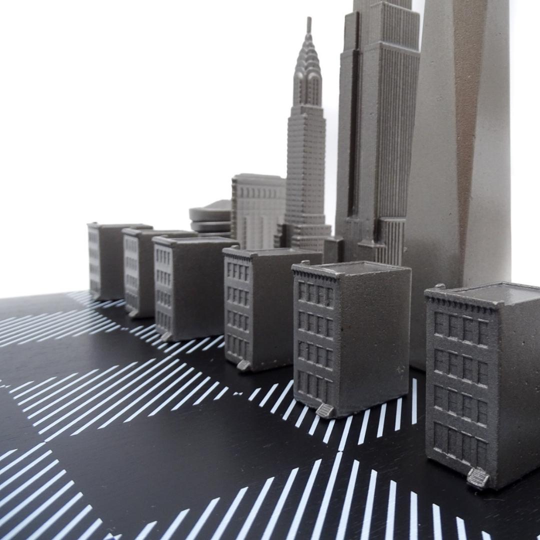 Designové šachy Skyline New York z nerezové oceli – NY