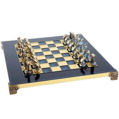 Luxury Cycladic Metal Chess Set 28x28cm - S22B