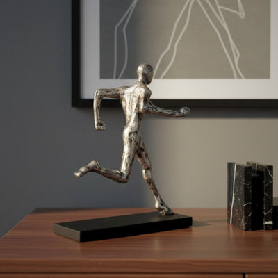 Metal Runner Statuette with Engraving