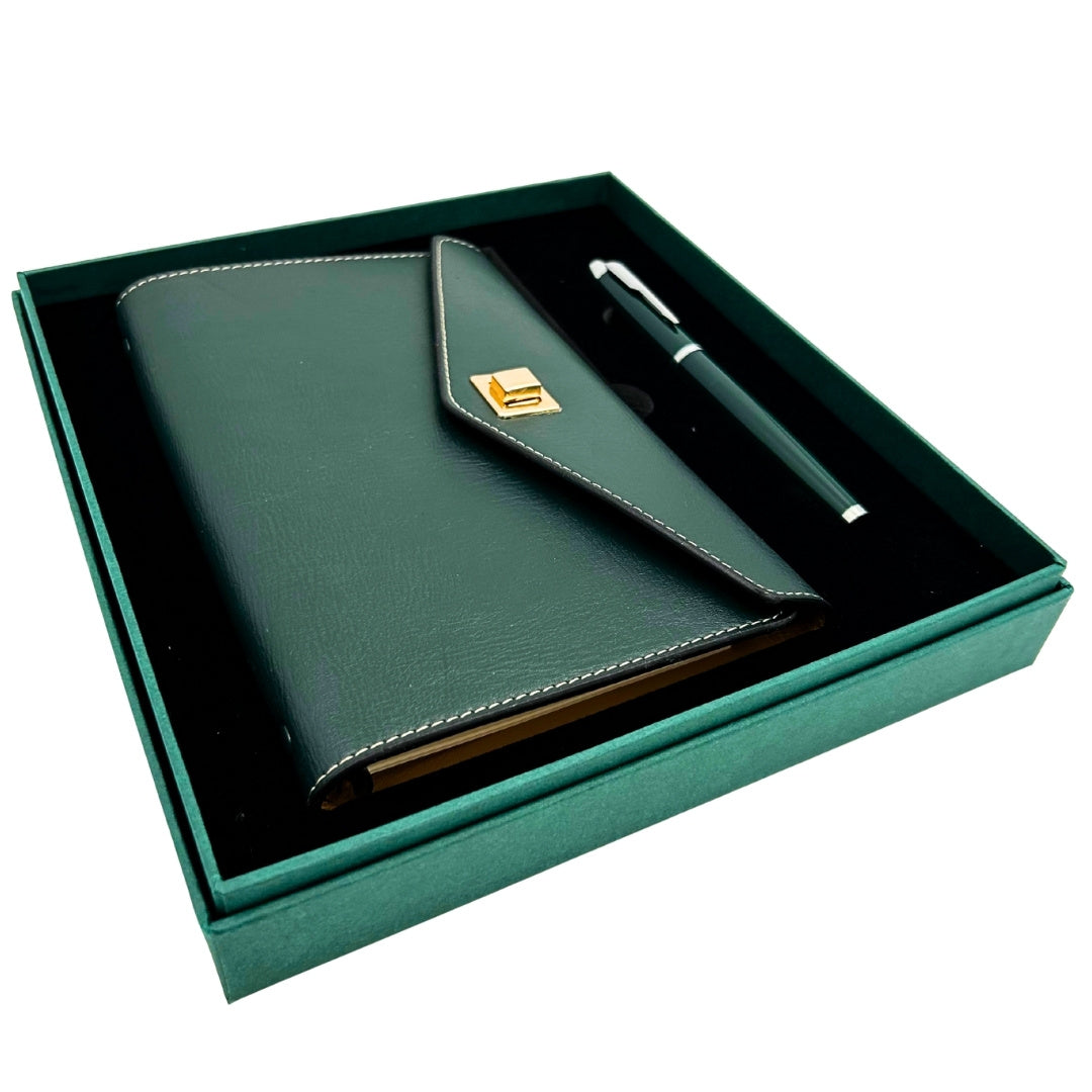 Set cadou elegant - agendă din piele cu pix în cutie cadou – Premium – EE8