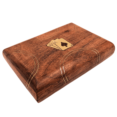 Set of 2 Decks of Cards in a Wooden Box – Elegant Gift – Vintage – DNU-2791