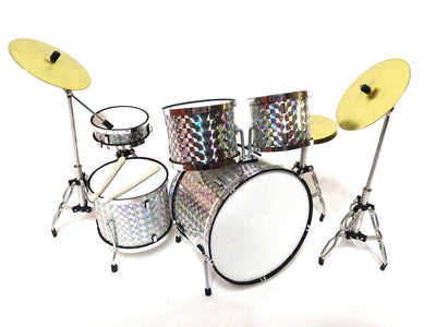 Mini bicí souprava silver chrome MDR-0039; měřítko 1:5