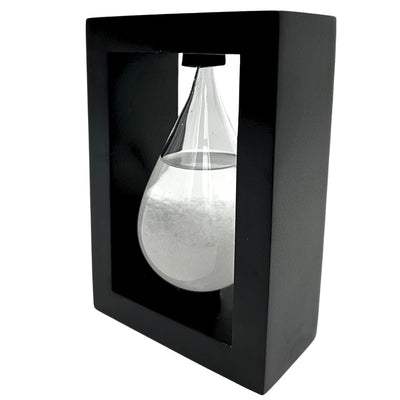 Barometru de furtună Fitzroy în suport din lemn - Picătură Storm Glass – BAW1