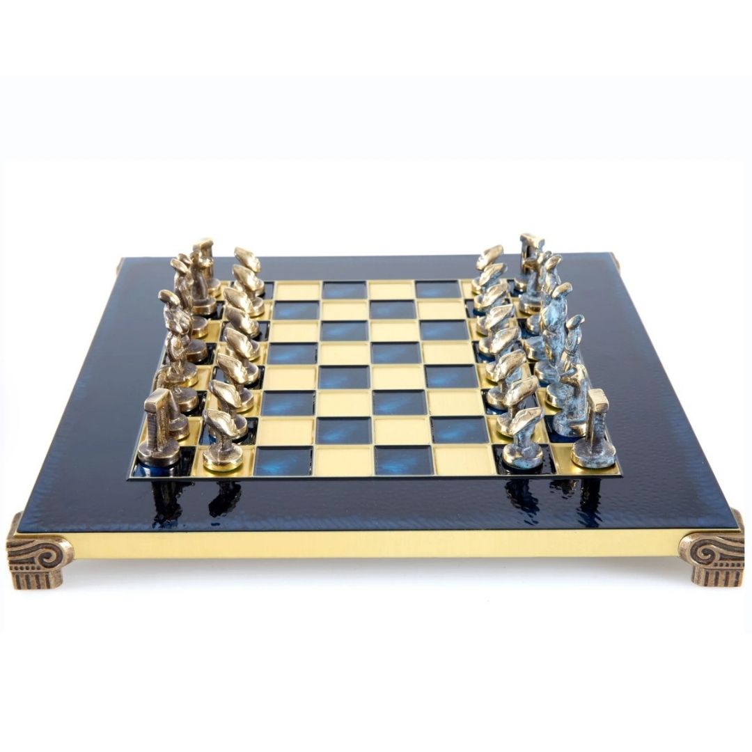 Luxury Cycladic Metal Chess Set 28x28cm - S22B