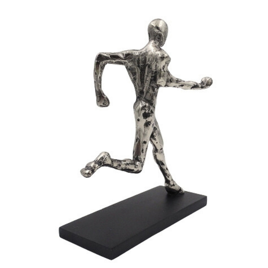 Metal Runner Statuette with Engraving