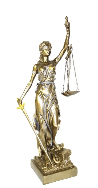 Figurină Temida 35 cm - cadou pentru avocat sau judecător - MC-90037