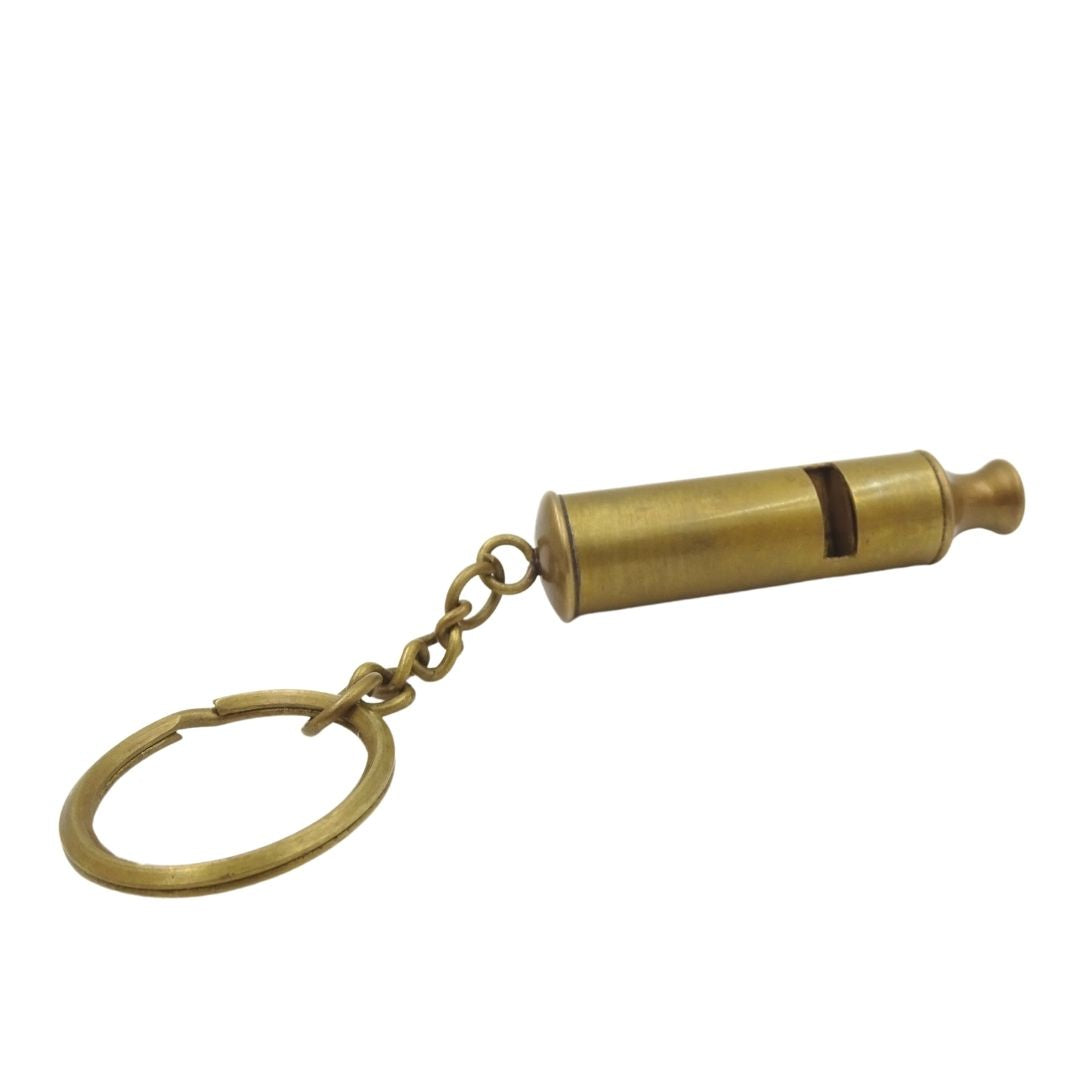 Mosazná klíčenka píšťalka – Key-0001