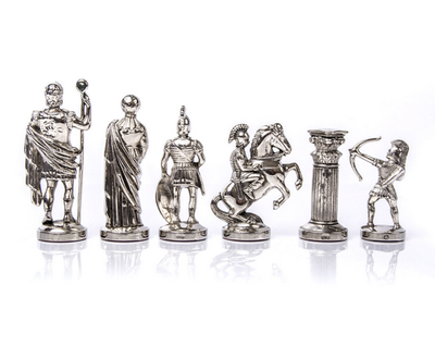 Large Exclusive Brass Chess Set – Gold and Silver - Archers 44x44cm – S10BGS