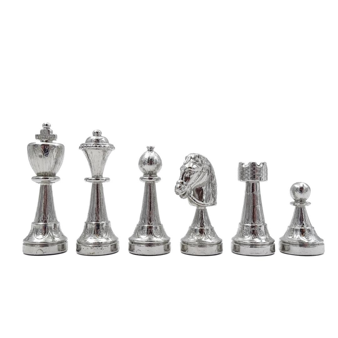 Velké exkluzivní šachy Italfama z pozlaceného kovu 53x53 cm – N137