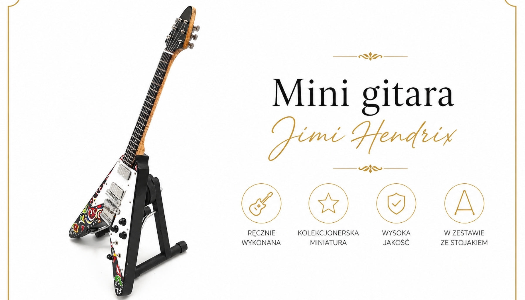 Mini kytara Jimi Hendrix - Psychodelic F. V - MGT-1182
