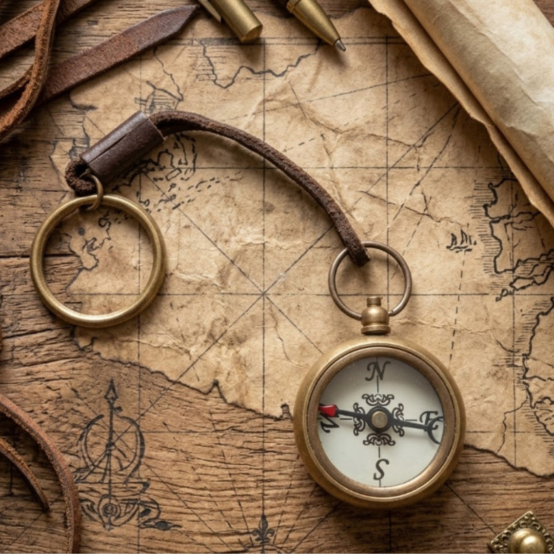 Compass Keychain – Gift for a Traveler - CL336/1