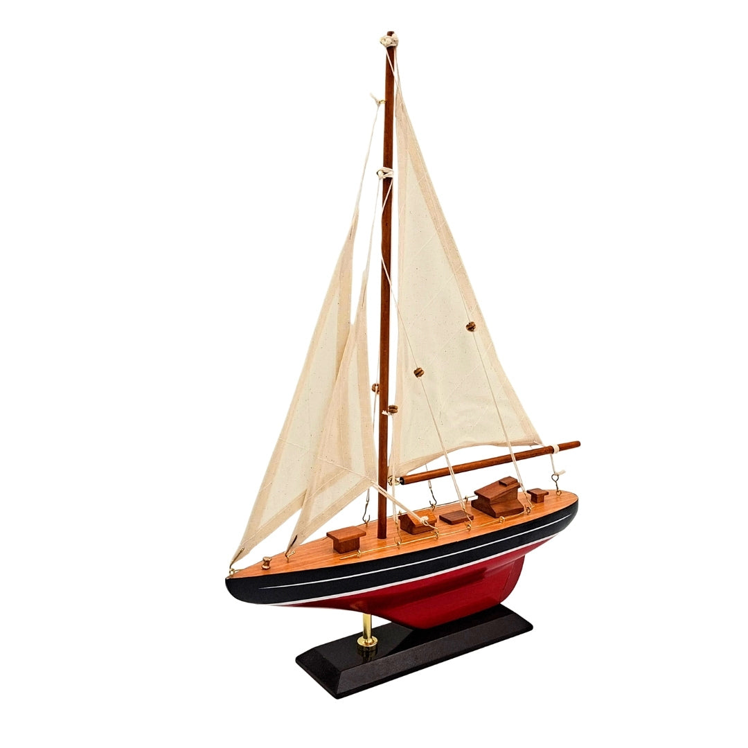 Dřevěný model plachetní jachty - F1705
