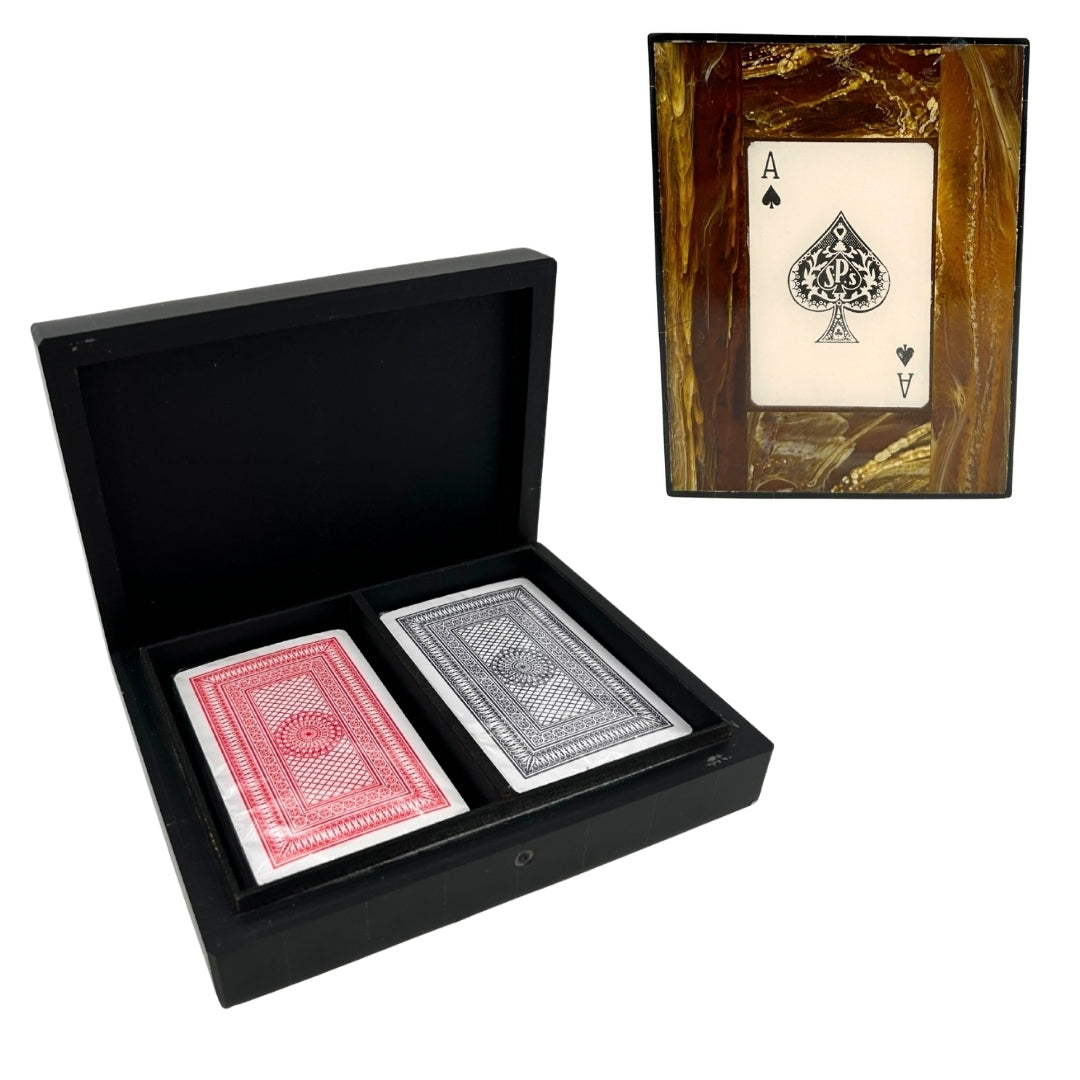 Two Decks of Cards in a Resin Box – 51668