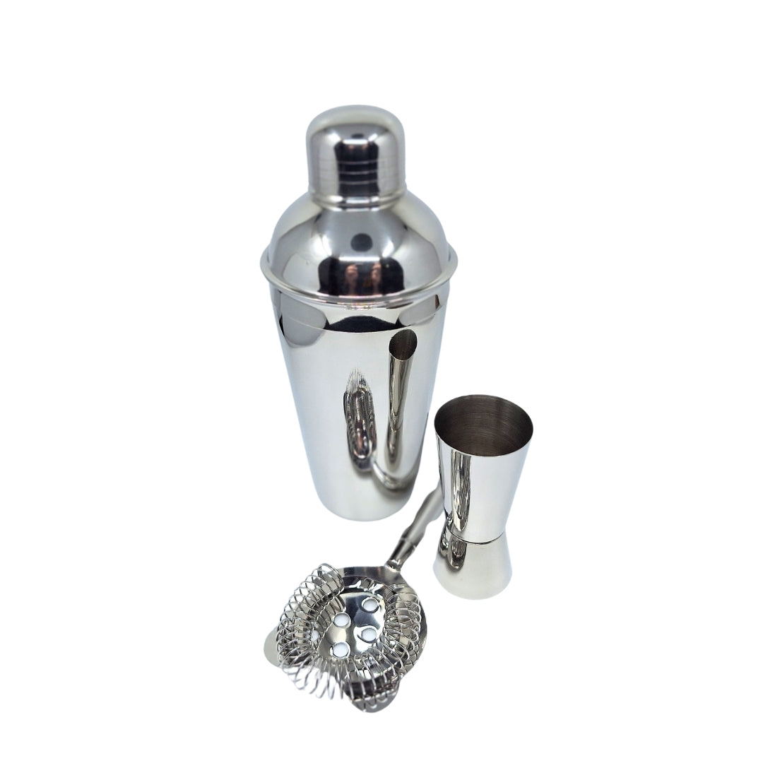 Barmanská sada – 3 prvky Shaker Jigger Strainer - BS48171