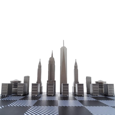 Designové šachy Skyline New York z nerezové oceli – NY
