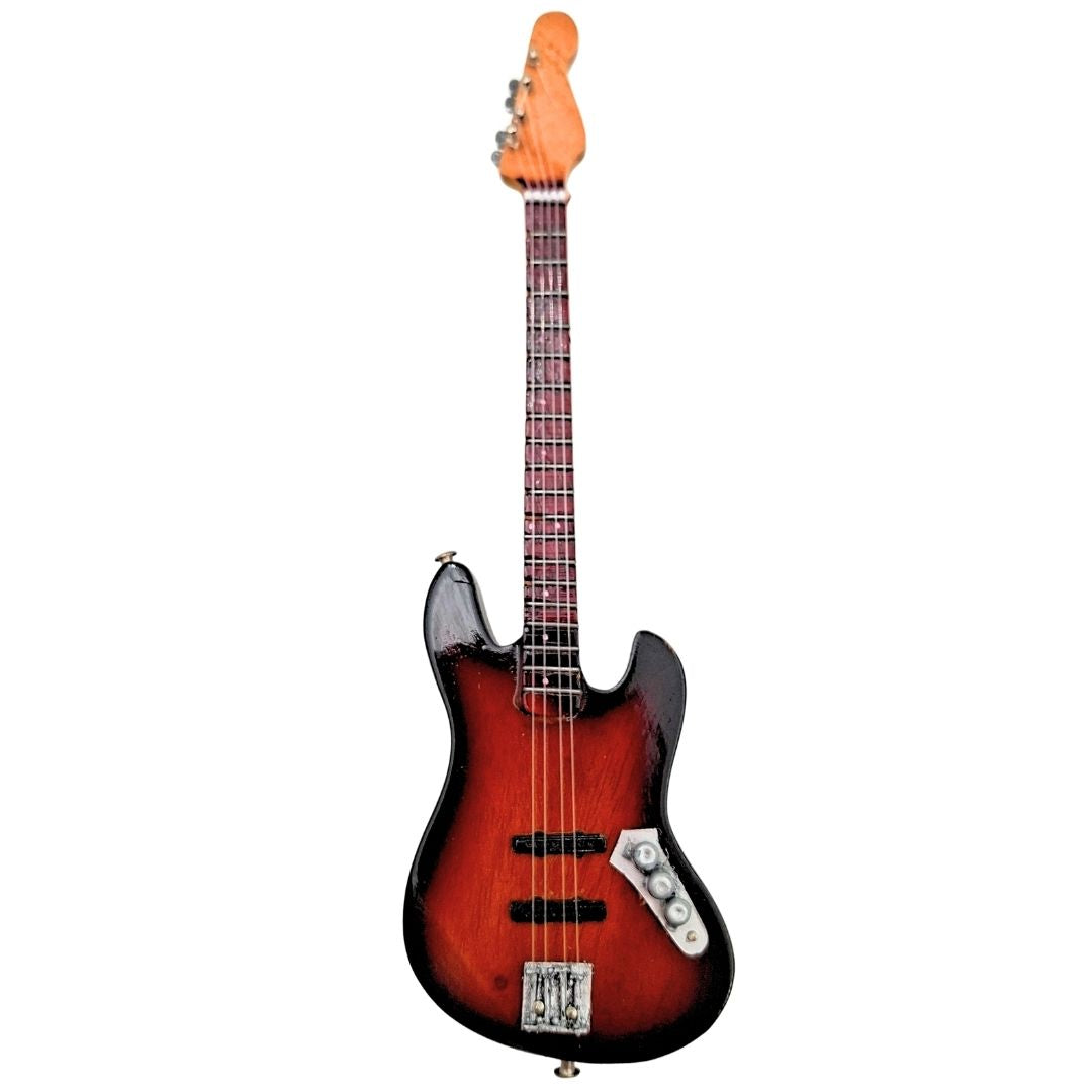 15 cm dekoratyvinė mini gitara su stoveliu ir galimybe suasmeninti graviruojant