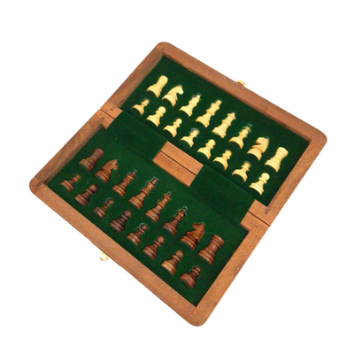 Magnetic Wooden Chess Set 17x17cm - Folding - DNU-025