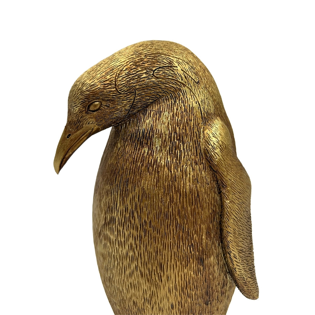 Figurină decorativă pinguin auriu, înălțime 20,5 cm – 3989FJZ