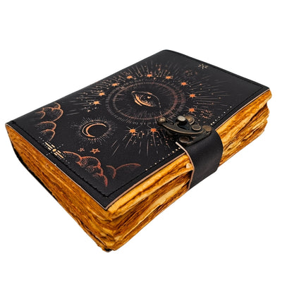 Retro Leather Notebook All-Seeing Eye - 200 Pages - Goat Leather - AH19