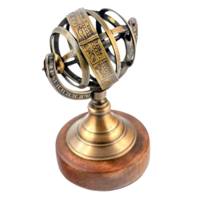 13 cm Brass Armillary Sphere with Engraving Option