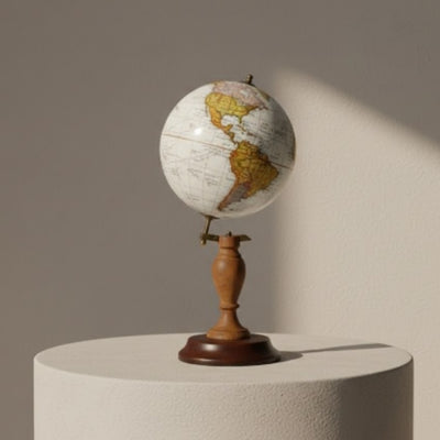 Elegant decorative globe on a wooden base - World GLB-0096B