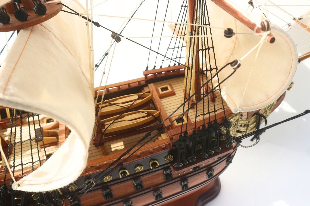 Luxury 65cm Soleil Royal sailing ship model - SOL6, with the option of personalization by engraving