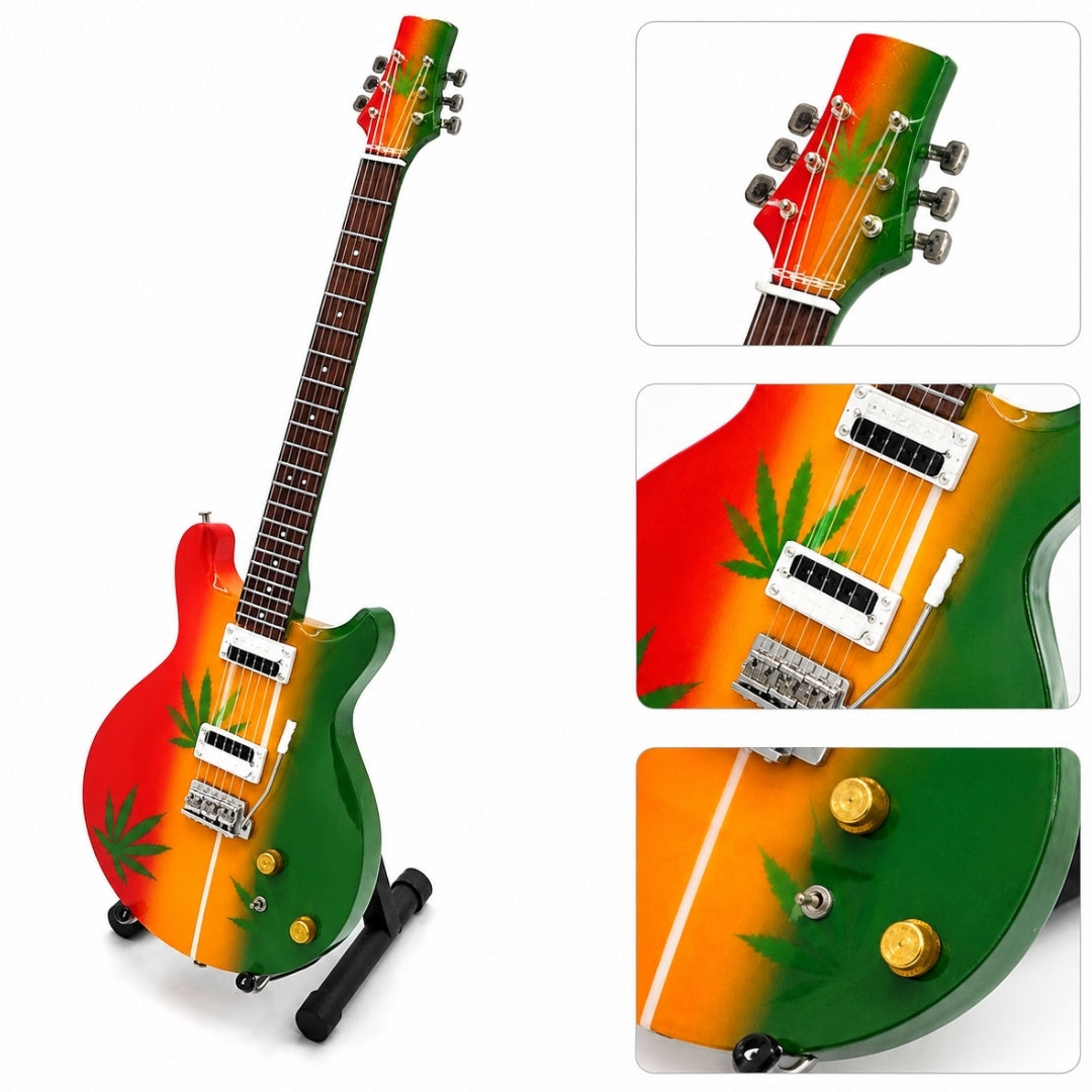 Mini kytara ve stylu Bob Marley Tribute Ganja MGT-0468