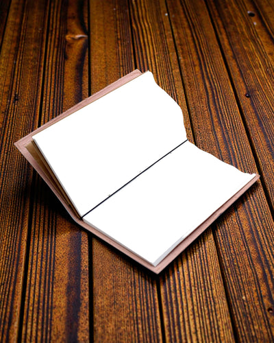 My Bucket List Journal – hand-crafted brown leather notebook 22 × 12 × 1,5 cm, 80 pages